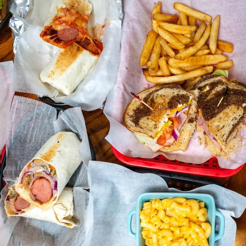 Fries, sandwiches, and a lot of fried foods.