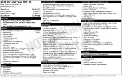 2023 Chevrolet Tahoe RST