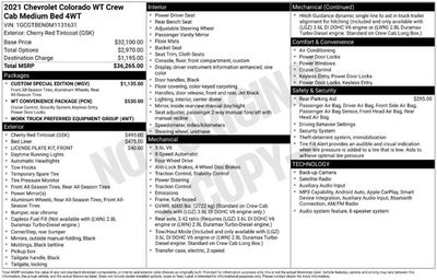 2021 Chevrolet Colorado 4WD Work Truck