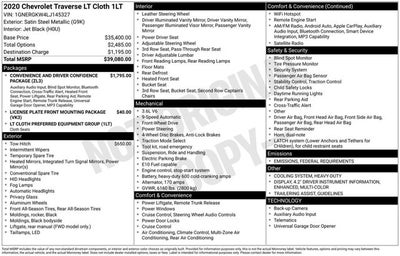 2020 Chevrolet Traverse LT Cloth