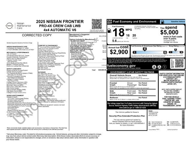 2025 Nissan Frontier PRO-4X