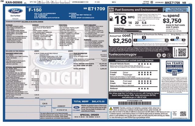 2021 Ford F-150 XLT SCA PERFORMANCE