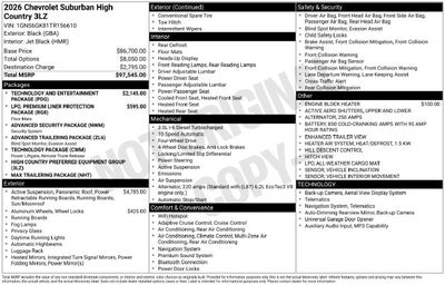 2026 Chevrolet Suburban High Country
