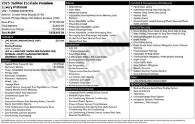 2025 Cadillac Escalade 4WD Premium Luxury Platinum