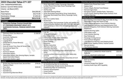 2023 Chevrolet Tahoe Z71