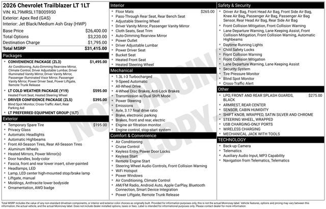 2026 Chevrolet Trailblazer LT