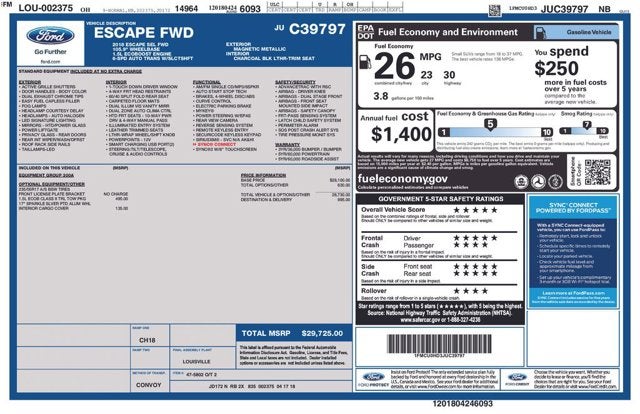 2018 Ford Escape SEL