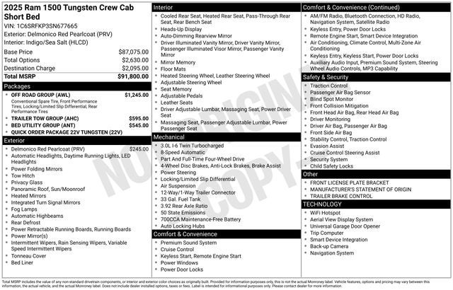 2025 RAM 1500 Tungsten