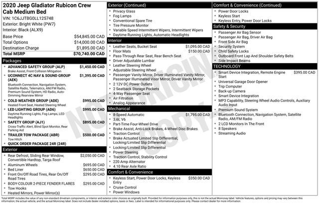 2020 Jeep Gladiator Rubicon