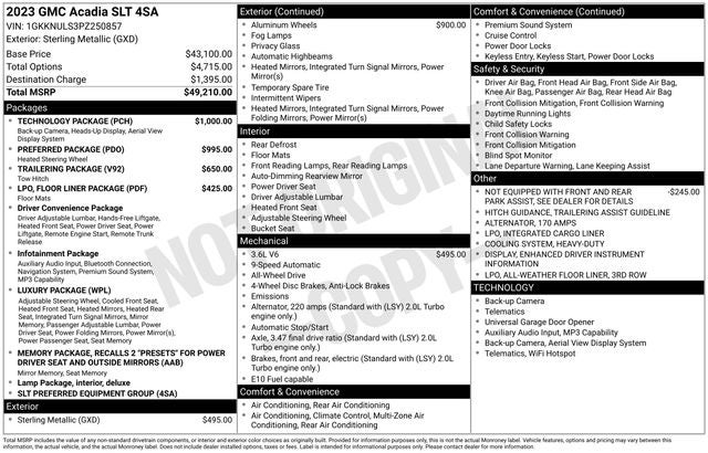 2023 GMC Acadia SLT