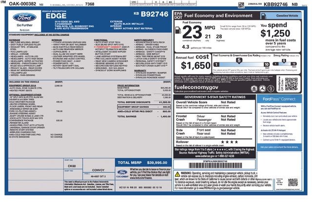 2019 Ford Edge SEL