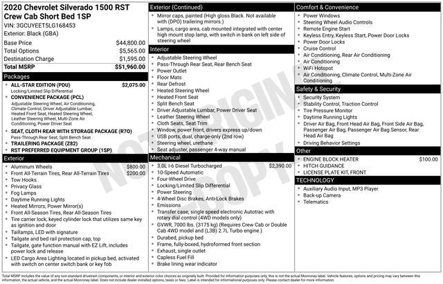 2020 Chevrolet Silverado 1500 RST