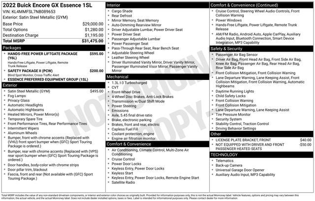 2022 Buick Encore GX Essence's photo