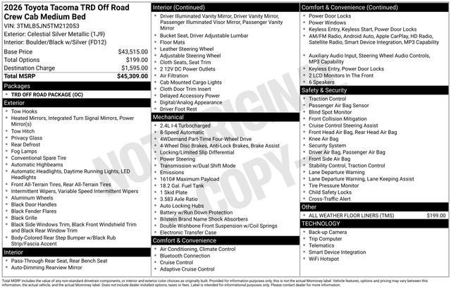 2026 Toyota Tacoma TRD Off-Road