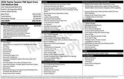 2026 Toyota Tacoma TRD Sport