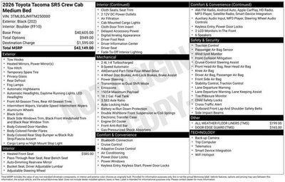 2026 Toyota Tacoma SR5