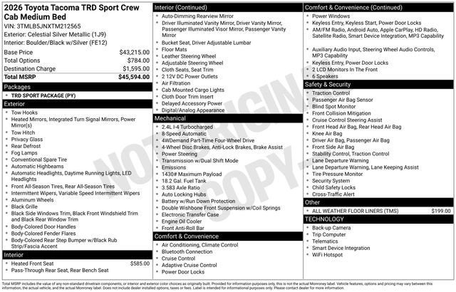 2026 Toyota Tacoma TRD Sport