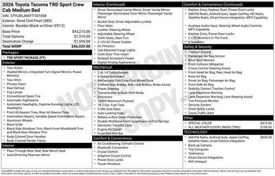 2026 Toyota Tacoma TRD Sport
