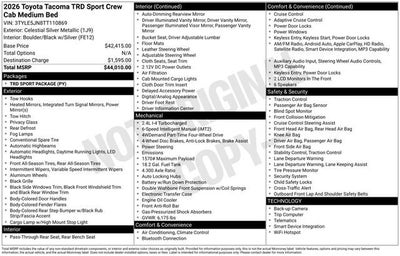 2026 Toyota Tacoma TRD Sport