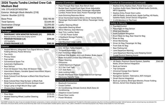 2026 Toyota Tundra Limited