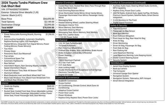 2026 Toyota Tundra Platinum