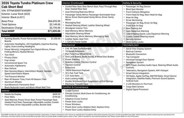 2026 Toyota Tundra Platinum