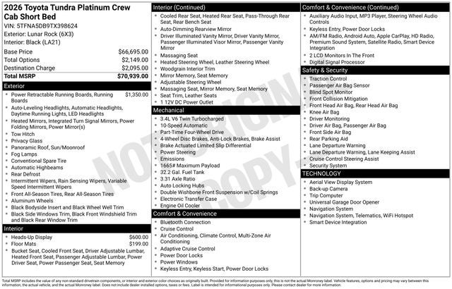2026 Toyota Tundra Platinum