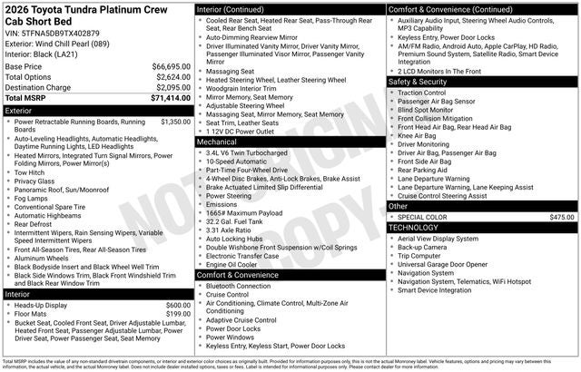 2026 Toyota Tundra Platinum