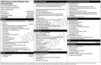 2026 Toyota Tundra Platinum