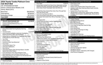 2026 Toyota Tundra Platinum