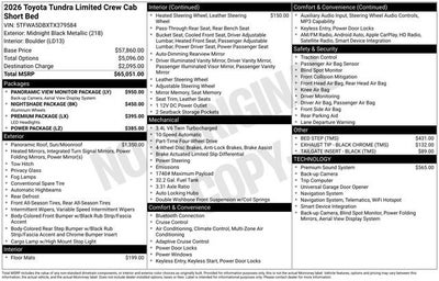 2026 Toyota Tundra Limited