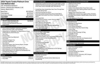 2026 Toyota Tundra Platinum