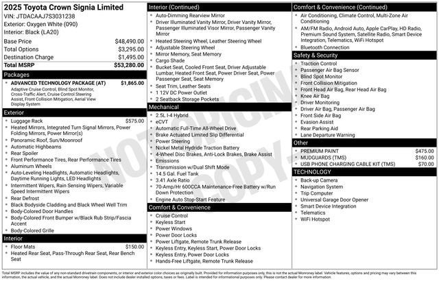 2025 Toyota Toyota Crown Signia Limited