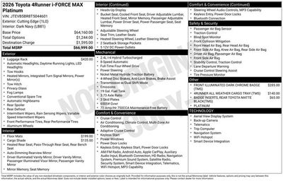 2026 Toyota 4Runner i-FORCE MAX 4Runner Platinum