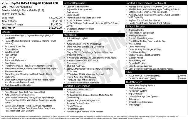 2026 Toyota RAV4 Plug-in Hybrid XSE