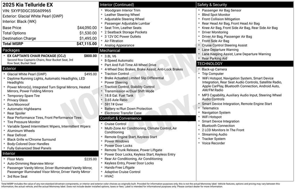 2025 Kia Telluride EX