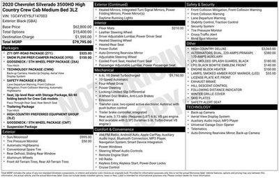 2020 Chevrolet Silverado 3500HD High Country