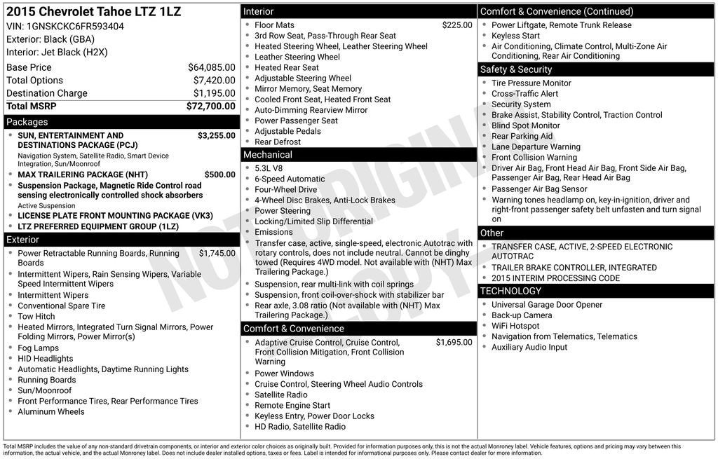 2015 Chevrolet Tahoe LTZ