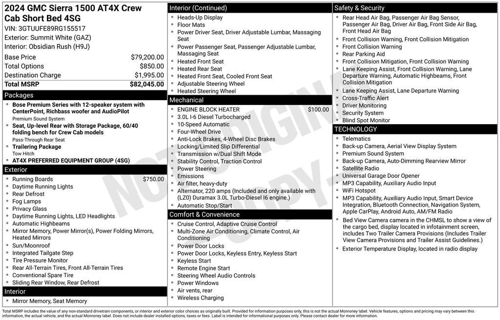 2024 GMC Sierra 1500 AT4X