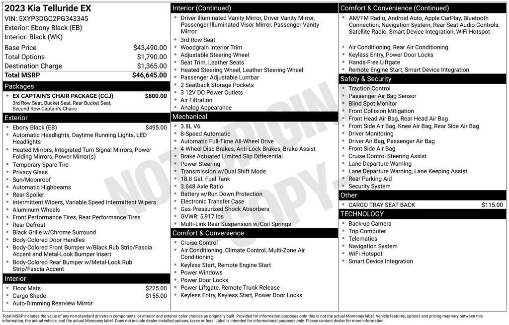 2023 Kia Telluride EX