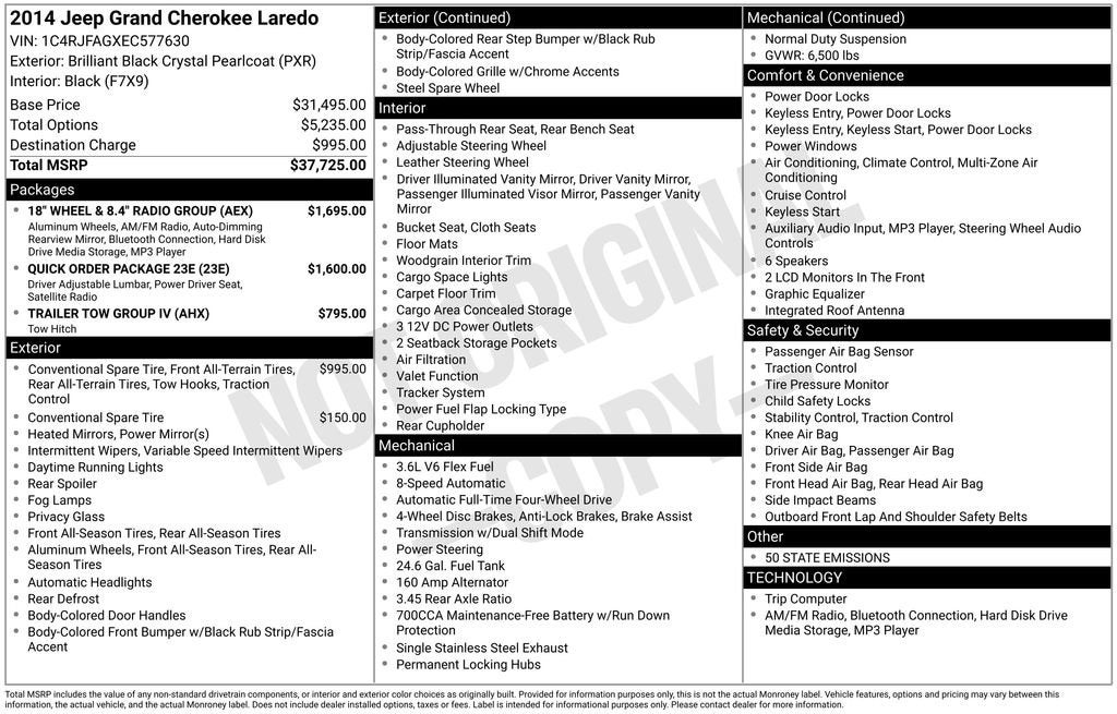 2014 Jeep Grand Cherokee Laredo
