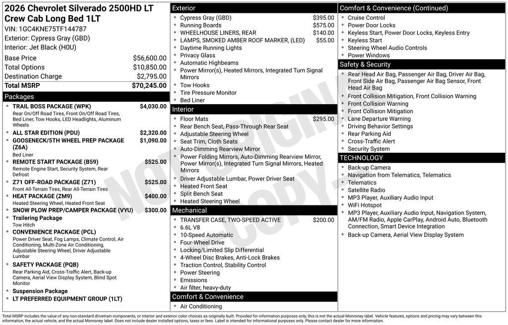 2026 Chevrolet Silverado 2500 HD LT