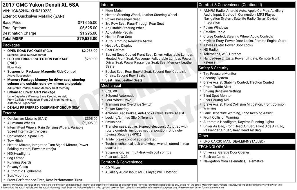 2017 GMC Yukon XL Denali
