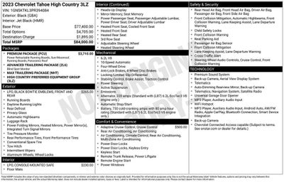 2023 Chevrolet Tahoe High Country