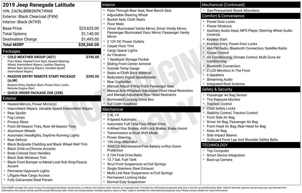 2019 Jeep Renegade Latitude