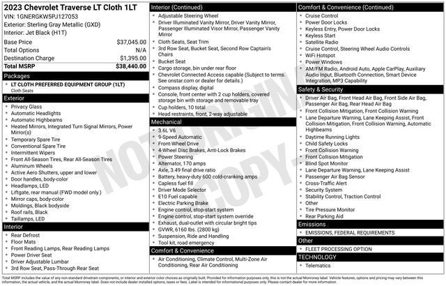 2023 Chevrolet Traverse LT Cloth