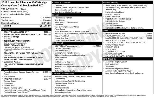 2023 Chevrolet Silverado 3500 HD High Country