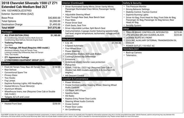 2018 Chevrolet Silverado 1500 LT