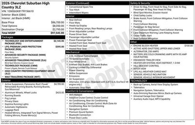 2026 Chevrolet Suburban High Country