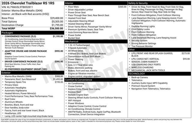 2026 Chevrolet Trailblazer RS